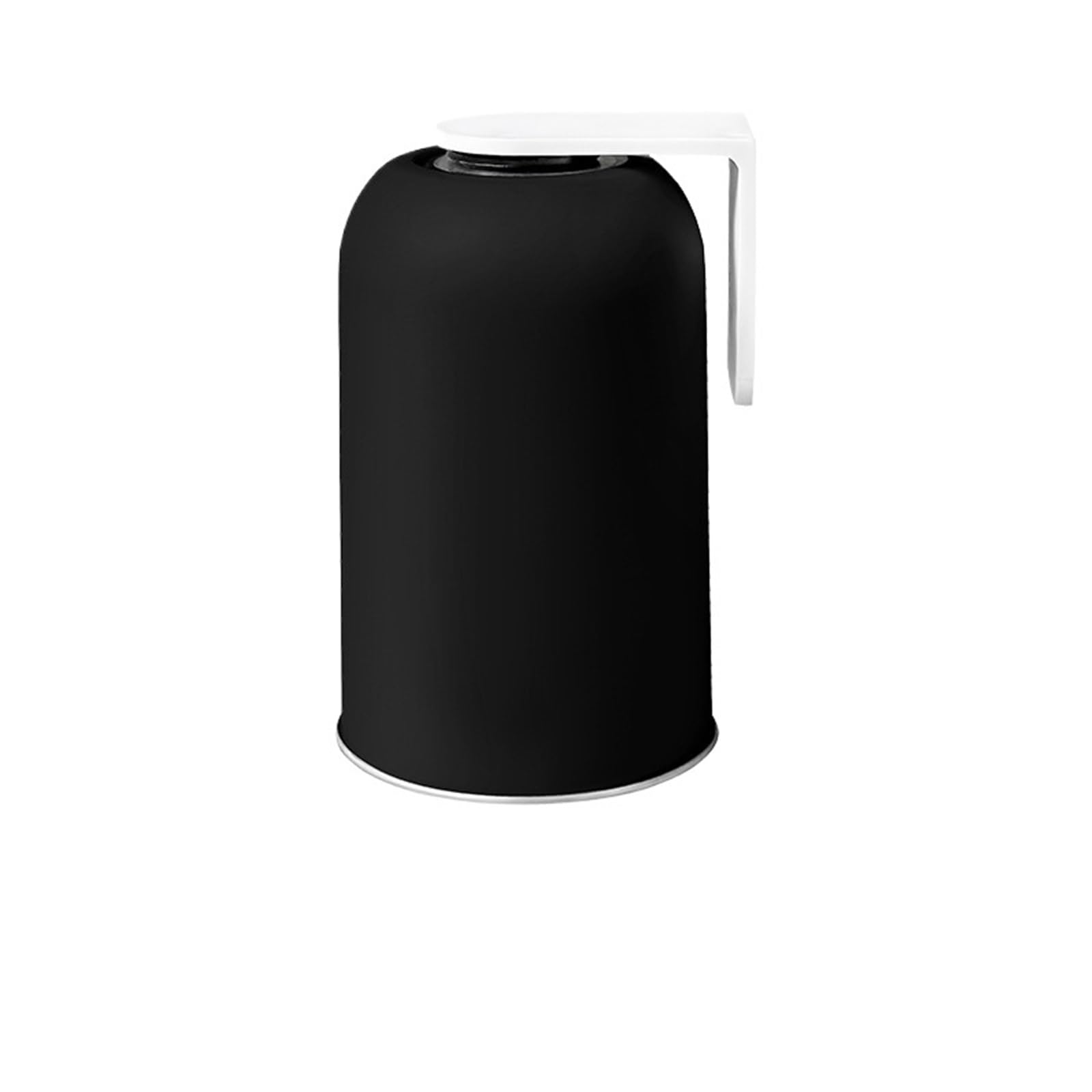 1Pcs Mouthwash Cup Tooth Brushing Cups Wall Mounted No Punching Household Water Large Capacity For Bathroom, Washroom(Black)