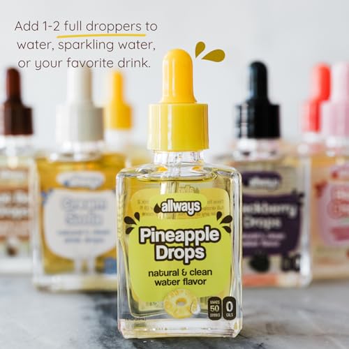 Image of Allways Drops Pineapple Water Enhancer | Sugar Free | 50 Servings