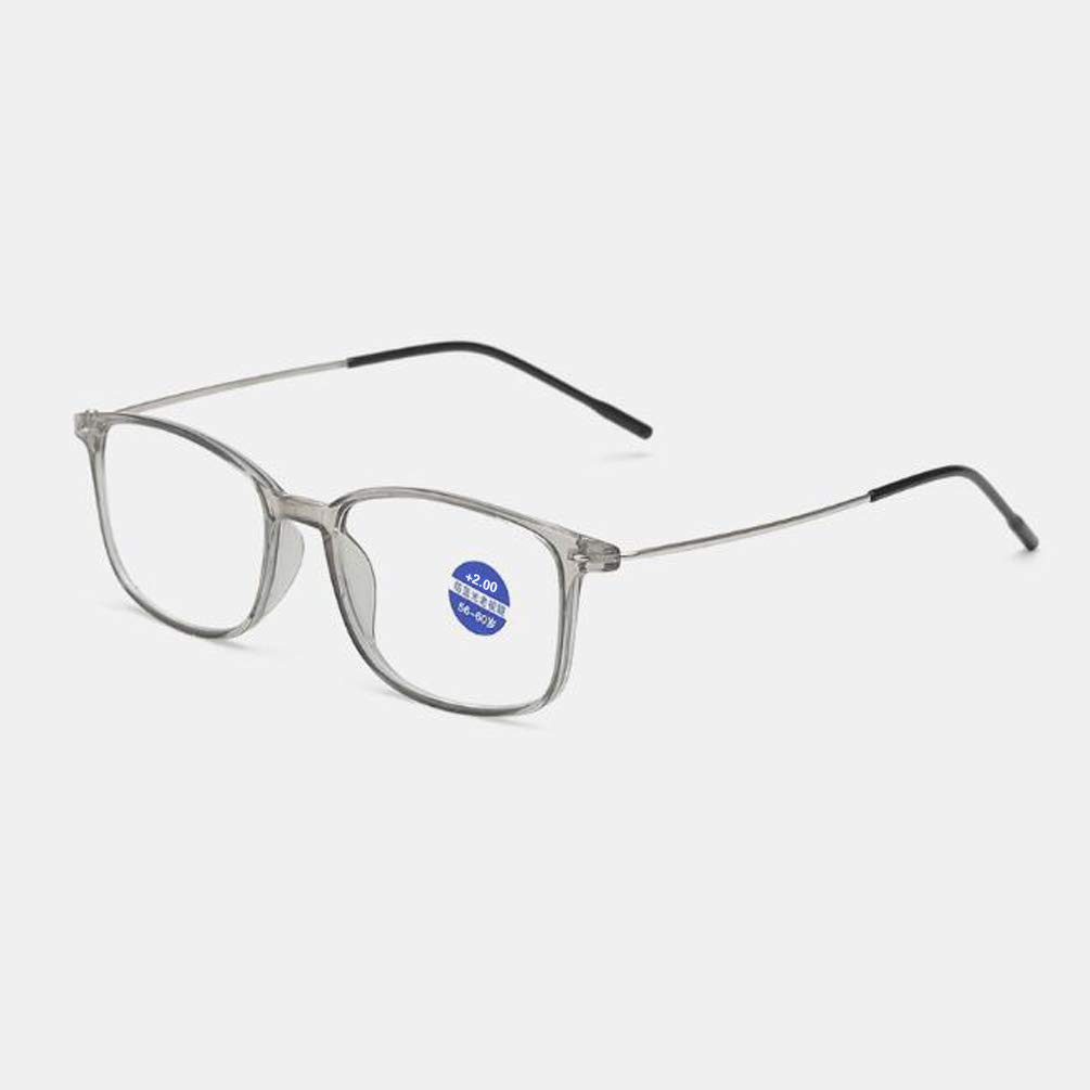 Weloveushop Lightweight steel leg reading glasses anti-blue light high definition transparent big frame