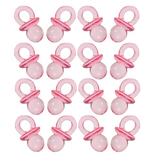 ERINGOGO 200pcs Acrylic Mini Pacifiers for Baby Shower Games Safe Comfortable Baby Soothers for Gender Reveal Party Decorations