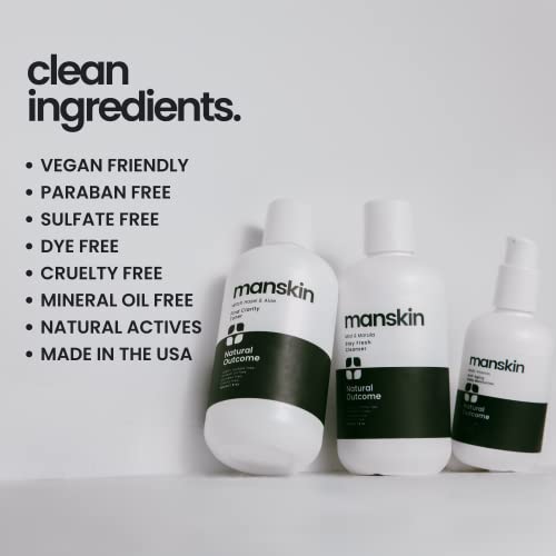 Natural Outcome Mens Skin Care Kit | Mens Facial Care Kit For Men Skincare | Anti-Aging Daily 3 Step Face Care Regimen Includes: Rejuvenating Facial Cleanser, Balancing Toner, & Hydrating Moisturizer #TOP3