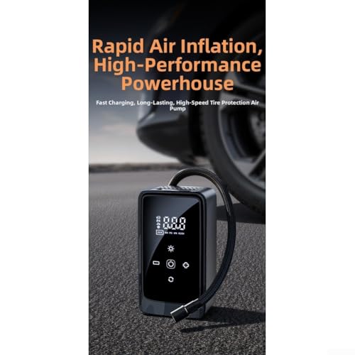Compresor de aire inalámbrico 3900mAh para neumáticos de coche con pantalla digital 6