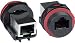 Waterproof CAT5e RJ45 Feed-Thru Coupler, Case Side
