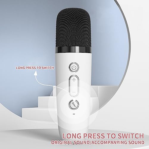 Image of Mini Karaoke Machine for Kids, Portable Bluetooth Speaker with Wireless Microphone,Kids Music Player Toys for Girls and Boys,3,4, 5, 6, 7, 8+ Years Old, Teens Birthday (White-Unicorn)
