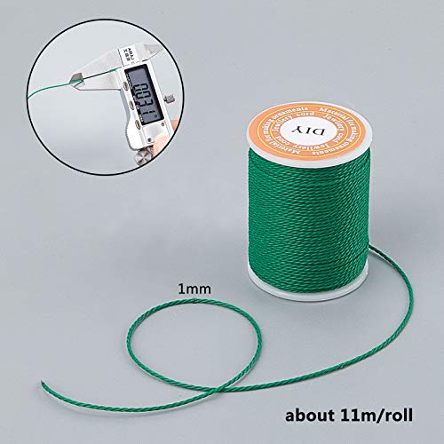 Olycraft 264 Yard 1Mm Waxed Polyester Cord Twisted Sewing Waxed Thread Stitching Thread Cord For For Diy Bracelets Necklace Jewelry Making Friendship Bracelet - 22 Colors #TOP1