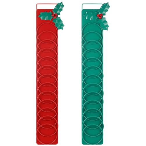 Sliner 2 Pcs Metal Christmas Card Holder 19'' Holly Christmas