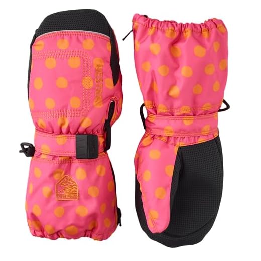 Hestra Baby Zip långa vantar barn rosa tryck handske storlek 5 2020 handskar