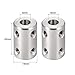 uxcell 6mm to 6mm Bore Rigid Coupling Set Screw L22XD14 Stainless Steel,Shaft Coupler Connector for 3D Printers, Motor Accessories,2pcs