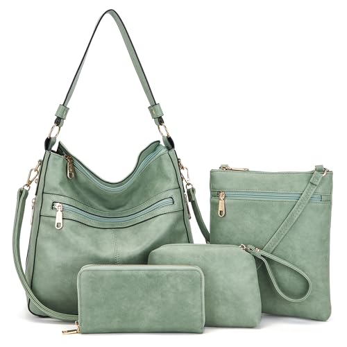 Image of Purses For Women Handbags And Wallet Set Large Hobo Crossbody Bag Ladies Purse Totes 4 PCS | And Wallet Set