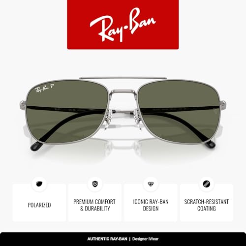 Image of Ray-Ban Unisex Rb3755 Rectangular Sunglasses