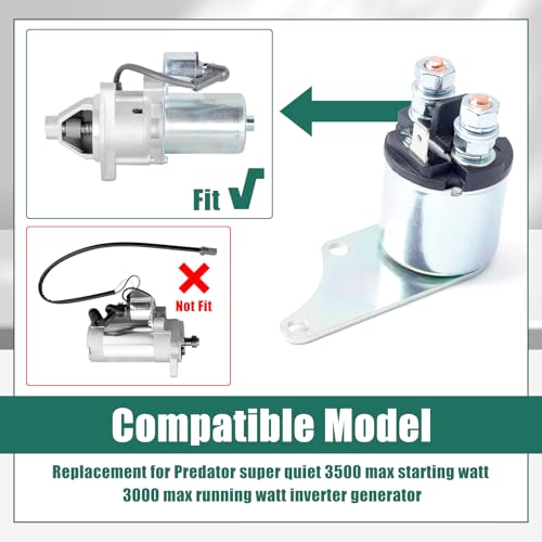 Solenoide de arranque de motor de repuesto 63584 para generador inversor de 3500 W 4