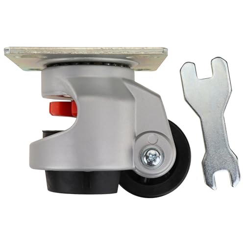 Roulette fixe D62 plastique PA noir vis plaque profilé type I type B
