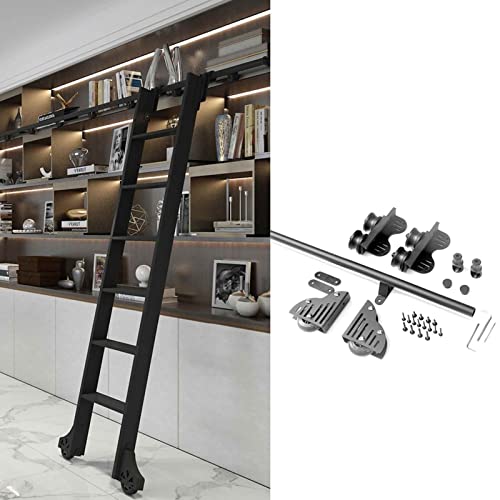 Kit de herrajes para escalera móvil retráctil para solucionar el acceso a estantes altos sin esfuerzo 2