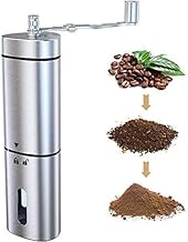 Manual Coffee Grinder, Hand Coffee Grinder with Adjustable Setting, Conical Ceramic Burr, Triangular Stainless Steel Mill with Foldable Handle Manual Burr Grinder for