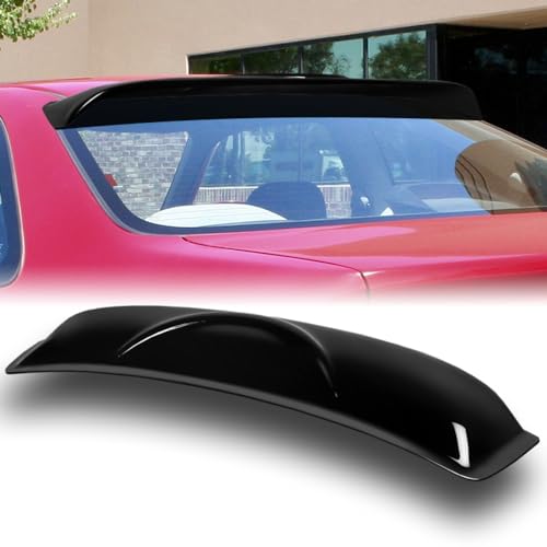 Q1-TECH, Rear Window Roof Spoiler Compatible with Honda Civic 1992 1993 1994 1995, ABS Rear Window Roof Visor Spoiler Wing