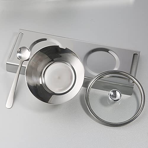 Stainless Steel Sugar Bowl With Lid And Spoon Sugar Containers For Countertop #TOP3