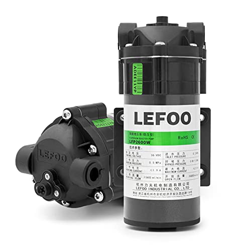 Lefoo Ro Diaphragm Pump 600 Gpd 36V Dc Water Pressure Booster Pump For Home Camping Purification Water Transfer Soda-Making(3/8"Npt"O") #TOP21