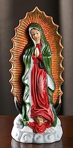 Estatua La Virgen de Guadalupe 6.5 pulgadas Set de 3 miniatura 4