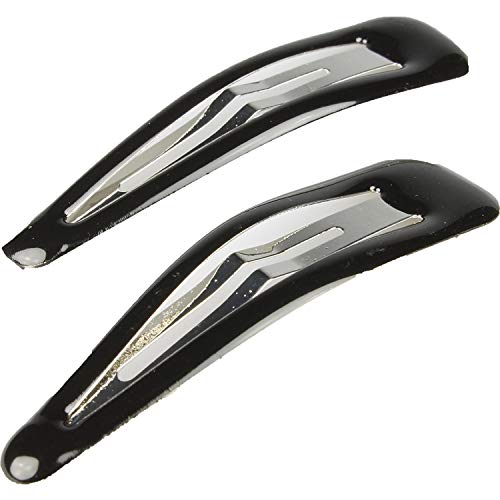 Large-Hair-Snap-Clips-Bendies-Sleepies-7Cm-Ladies-Girls-Hair-Clips-Clips-Black-by-Generic