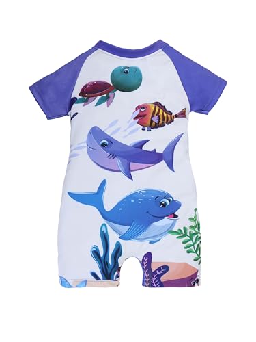 Image of KiddoPanti Boys & Girls Half Sleeve Mid Thigh Length Swim Suit