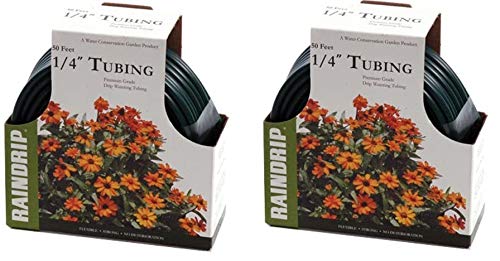 Raindrip R256DT 1/4-Inch x 50-Foot Vinyl Drip Irrigation Tubing, Green (Tw? P?ck)