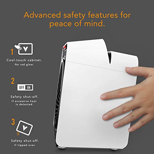 Vornado Velocity 1 Personal Space Heater With 2 Heat Settings And Advanced Safety Features, Small, White #TOP3