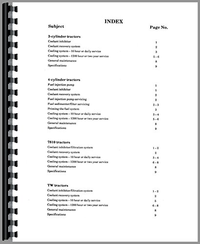 Operators Manual Ford 7710 Tractor 1987-1989      Plastic Comb