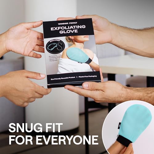 Exfoliating Mitt for Shower - Glove Exfoliator for Body Scrub Gloves Deep Exfoliating Glove for Face - Exfoliating Body Scrubber Glove - Dead Skin Remover for Body & Face - Shower Scrubber Mitt - Thumbnail 4