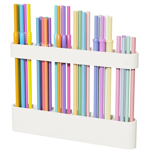 Silicone Straw Organizer Cabinet Door