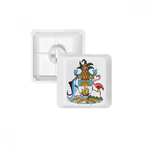Keycap PBT Nassau Bahamas pour clavier mécanique blanc sur votre bureau chic