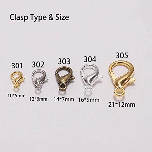 50Pcs / Lot Mixed 9 Color 10-21 Mm Alloy Lobster Clasp Hooks For Jewelry Making Necklace Bracelet Chain Diy Supplies Accessories Practical Design And Durable. #TOP2