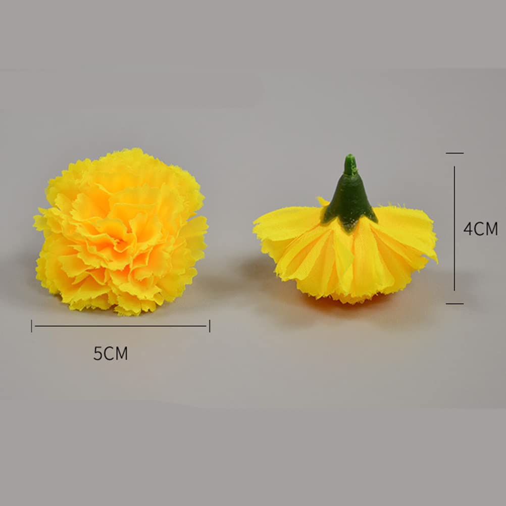 30 Teste Di Calendula Artificiali Con Steli, Fiori Finti In Poliestere, Diametro 5 Cm, Per Decorazioni Giorno Dei Morti E Fai Da Te
