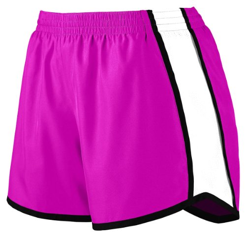 Augusta Sportswear Girls Pulse Team Short - Power Pink/White/Black - S