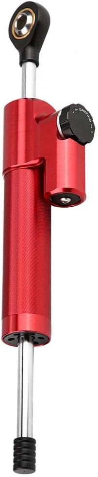 Acouto Steering Damper Motorbikes, Accessories & Parts Motorcycle Aluminum Alloy Steering Damper Stabilizer Universal (Red & Black)