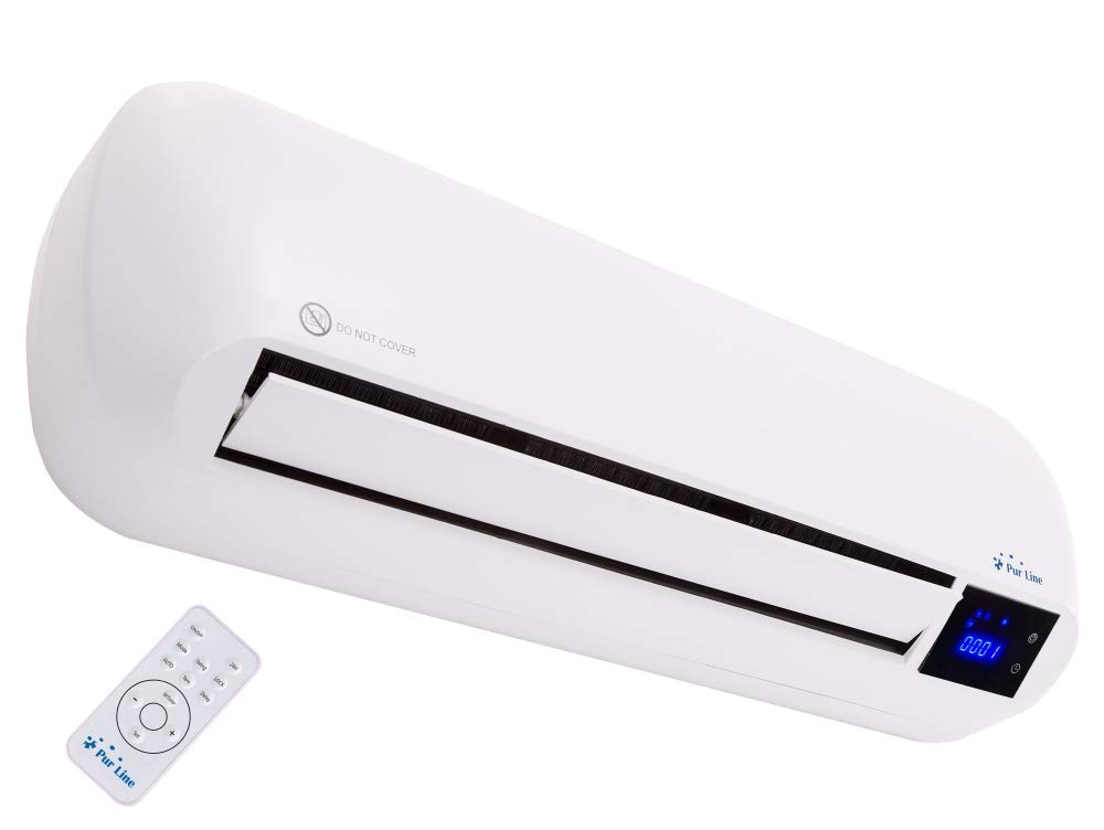 PURLINE | Calefactor Cerámico de Pared 2000W con Temporizador y Mando a Distancia - Calefactor de Pared con Panel Digital y Diseño Elegante de 2000W