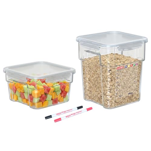 GATBO 2 Pack Commercial Food Storage Container Set, 2 QT & 4 QT Airtight...