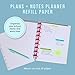 Happy Planner Refill Paper for Planners and Journals, Neutral Daily Notebook Planner Paper, Classic Size, 100 Sheets, 7