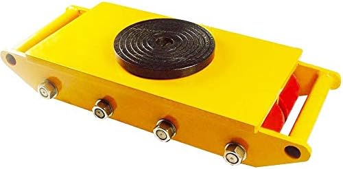 PROMOTORIndustrial Machinery Mover 12 Ton 26456 lbs, Machinery Skate with w/Steel Rollers Cap 360 Degree