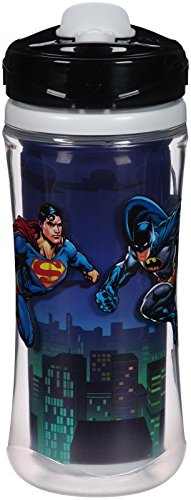Playtex Sipsters Stage 4 Super Friends Spill-Proof, Leak & Break-Proof Insulated Sport Spout Sippy Cups - 12 Ounce - 1 Count (Color/Theme May Vary)