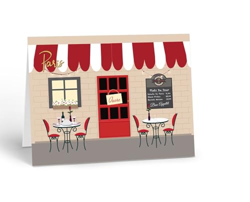 Image of Stonehouse Collection | Paris Bistro Note Cards | French Inspired Note Card Set | Parisian Note Cards | (Paris Bistro)
