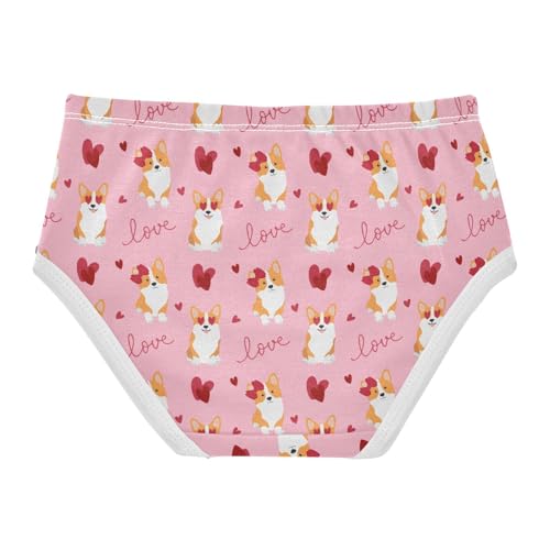Girls' Underwear Cute Corgi Cotton Stretch Comfort Toddler Panties2