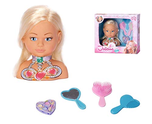 Falca Busto Petite Julienne 18 CM. Busto de muñeca para peinar y...