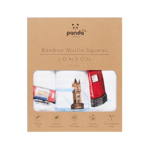 Panda Bamboo Baby Muslins (Squares, London) - Image 2