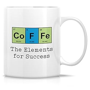 Retreez Funny Mug – Coffee The Elements For Success Chemist Chemistry 11 Oz Ceramic Coffee Mugs – Funny, Sarcasm, Motivational, Inspirational birthday gifts for friends, coworkers, siblings, dad, mom