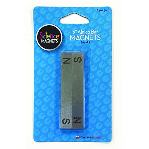 Dowling Magnets DO-731011 Alnico Bar Magnets, 0.31" Height, 3.13" Wide, 5.38" Length (2 Pieces), Multi
