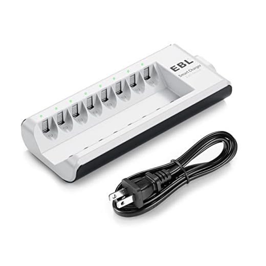 EBL 8-Bay Battery Charger for AA AAA NIMH NICD Rechargeable Batteries