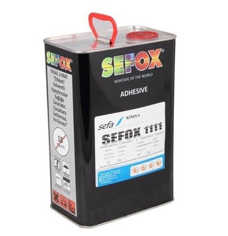Ayakkabı, Sefox 1111 Kontakt Yapıştırıcı 3 KG, 3000 Gram. Kumaş, Sünger, Kauçuk, Halı, Deri Çadır, Örtü, Koltuk Kumaşı, Oto Tavan Döşemesi için Amaçlı Yapıştırıcı