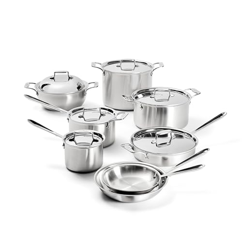 All-Clad D5 Stainless Steel 14-Piece Cooking Set, Made in the USA