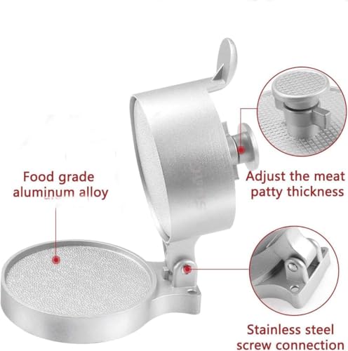Prensa profesional para hamburguesas de aluminio fundido miniatura 5