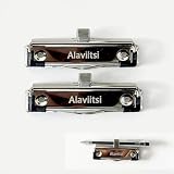 Alaviitsi 2Pcs Metal Clipboard Clips, 3.94' (10cm) Mountable Stainless Steel Clipboard Hardware with Rubber Grip and Pen Holder Clip for Writing or Drawing Board Clips